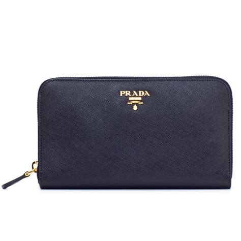 prada saffiano triangle zip around wallet|prada saffiano leather zip.